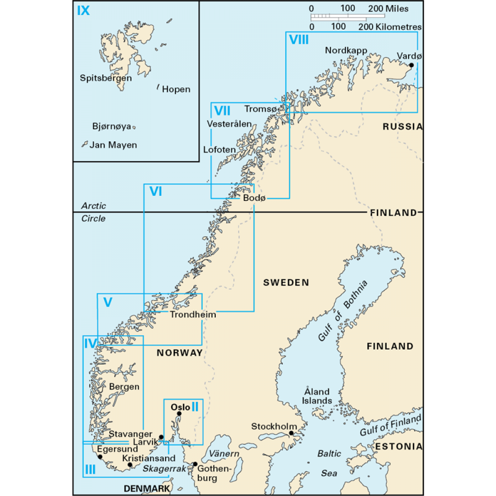 Norway, Mainland coast, fjords and islands, incl Svalbard and Jan Mayen